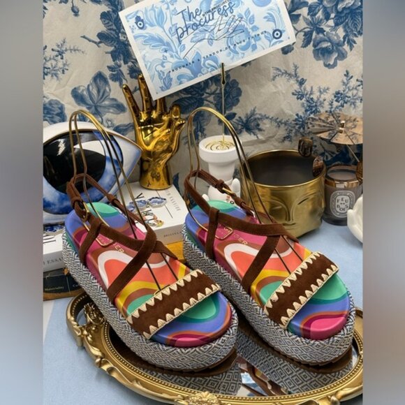 🆕 KURT GEIGER LONDON 🧿 NWOB Chelsea Flatform Sandal, Sz 35 US 5 - Picture 2 of 12